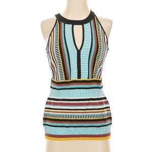 INC International concepts Sleeveless Keyhole Top Metallic Fancy Dressy Sexy